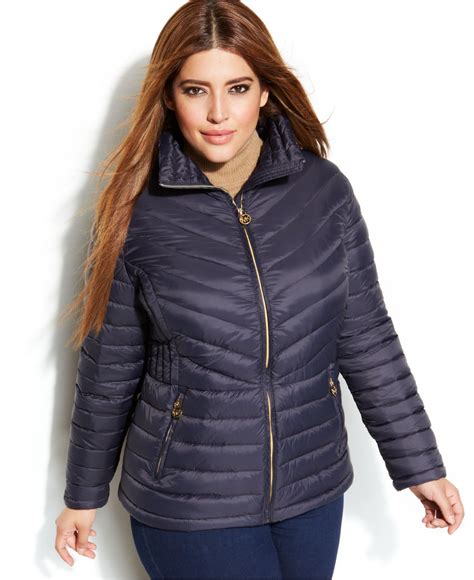 michael kors women's puffer jacket waist length|Michael Kors puffer jacket packable.